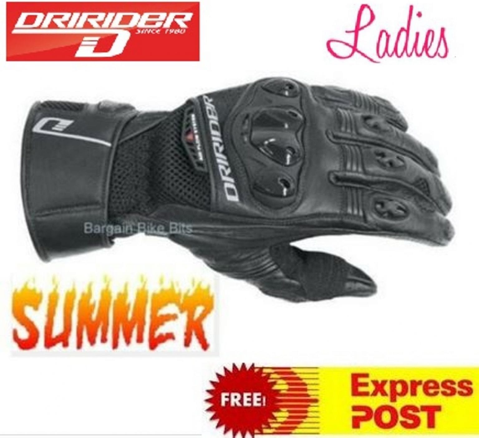 Female Dririder Aero Mesh 2 Summer vented motorcycle gloves Ladies