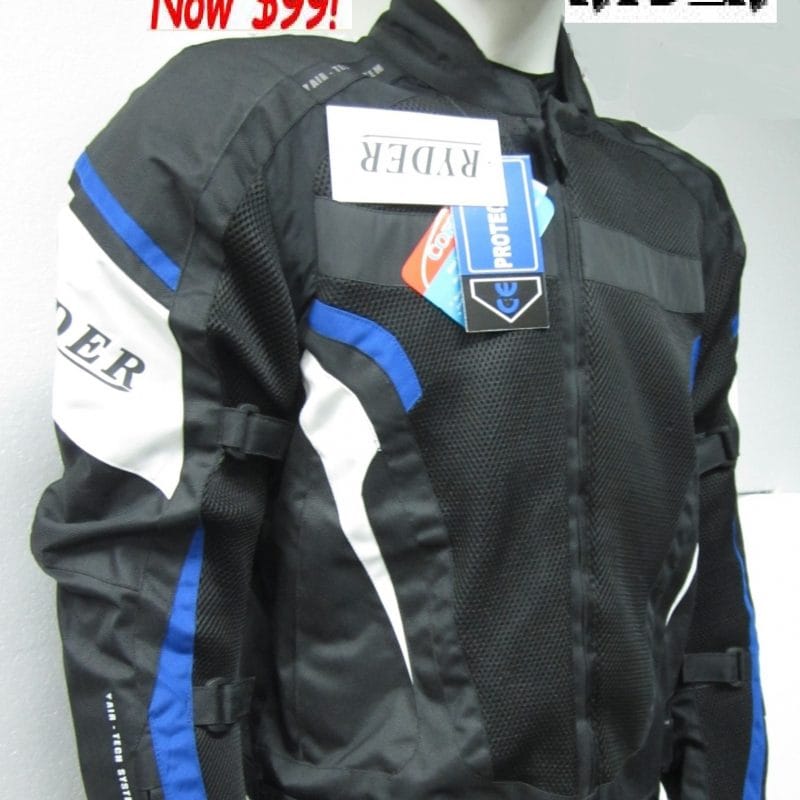 RYDER Vented Motorcycle Road Jacket (blue/black)