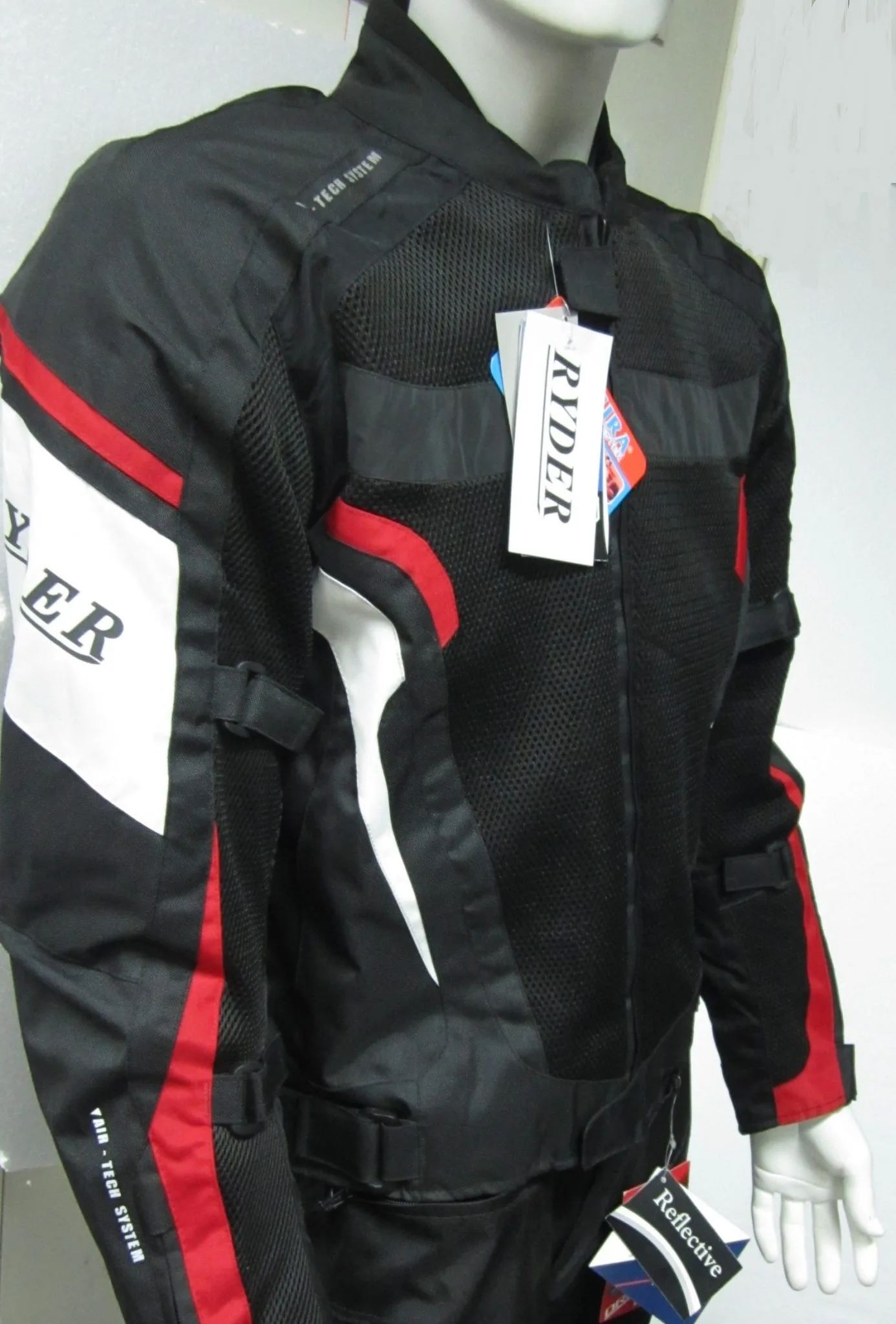 RYDER Vented Motorcycle Jacket (red)
