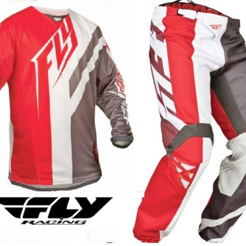Fly Racing Kinetic Motocross Pants & Jersey "COMBO" #38/2XL Red/White