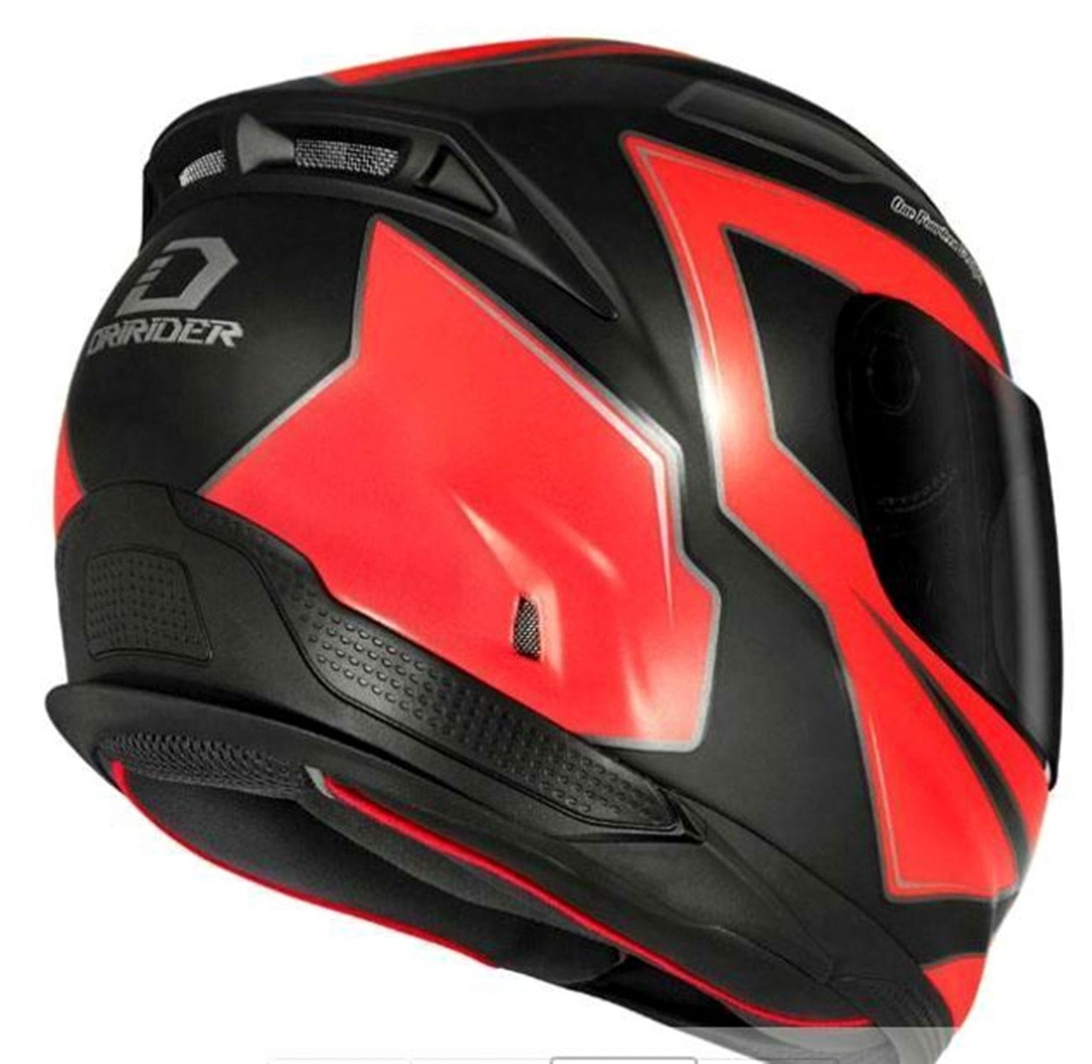 DRIRIDER D-SPORT SYMMETRY Motorcycle Road Helmet  (Matt black/red)