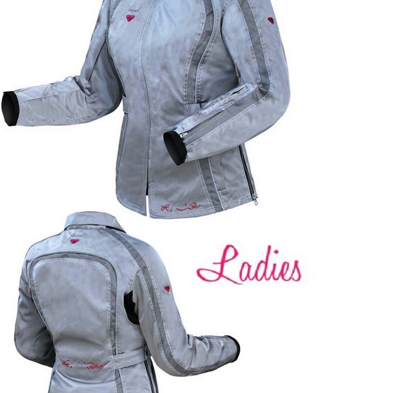 DRIRIDER JEWEL Ladies Motorcycle Jacket (silver grey) #8 Female Womens
