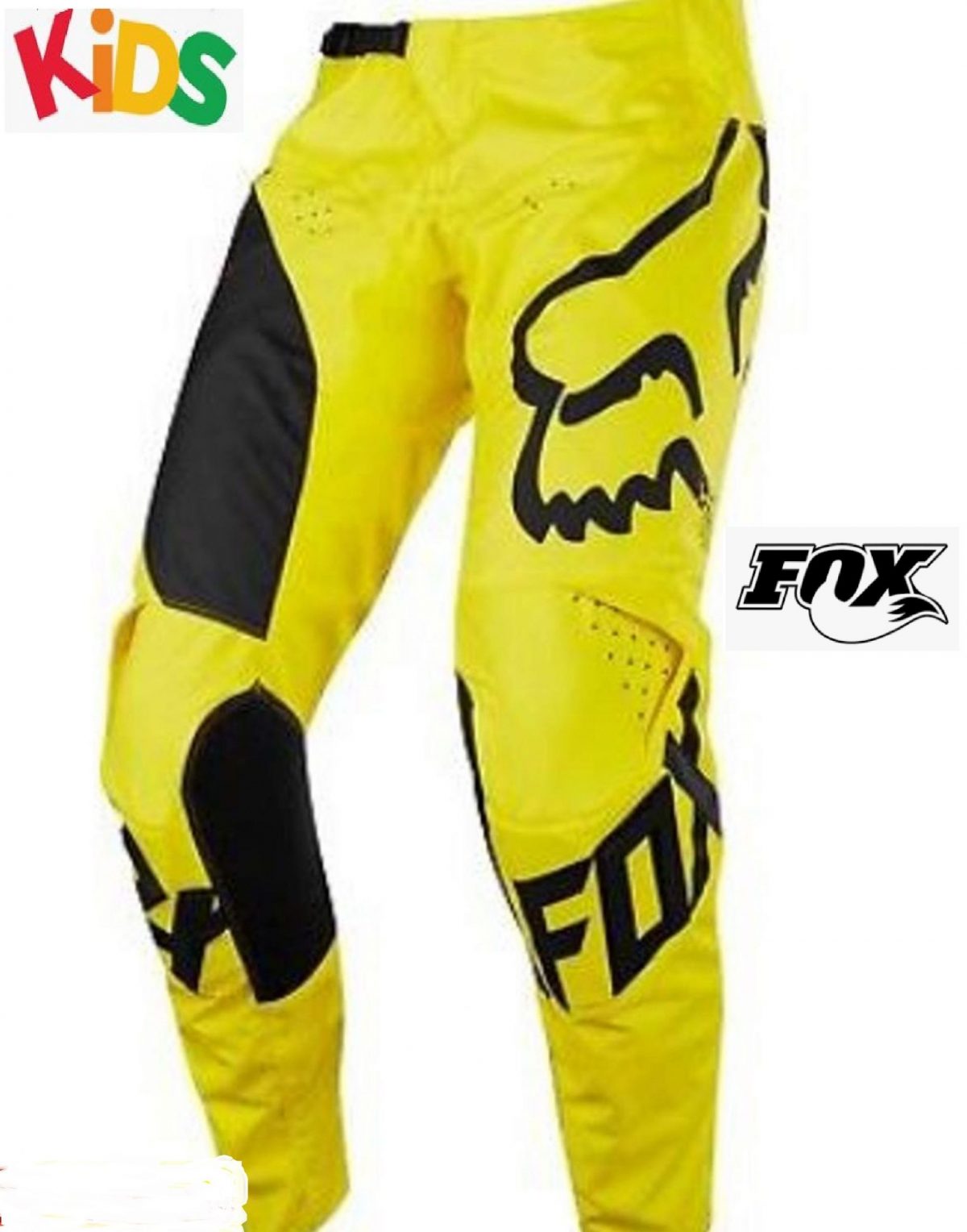 CLEARANCE! FOX Kids Dirt Bike Pants & Jersey combo #22/S yellow PEEWEE BMX Youth Motocross