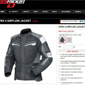 Dririder airflow jacket deals