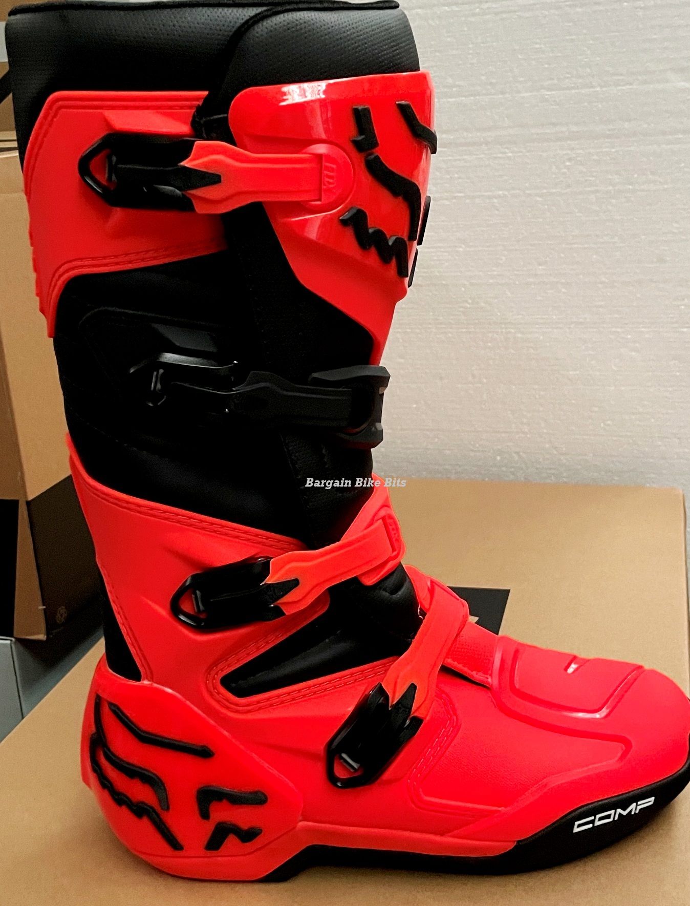 FOX COMP Motocross Boots MX Dirt bike Off Road (FLURO ORANGE)