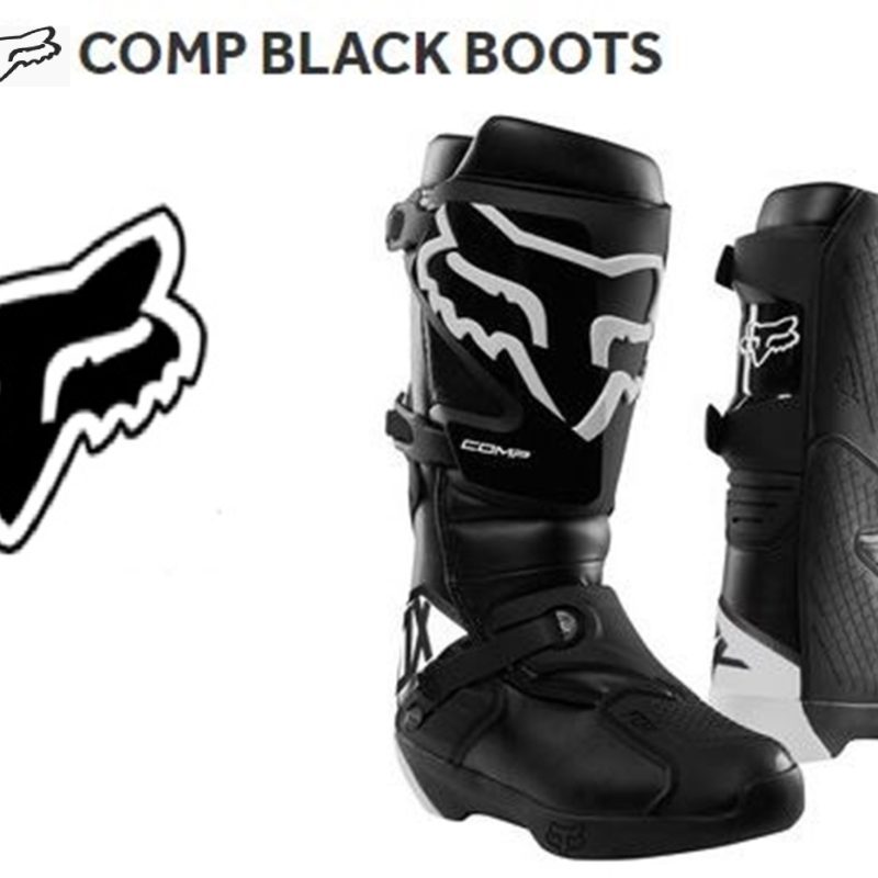 FOX COMP Motocross Boots MX Dirt bike Off Road  (black)