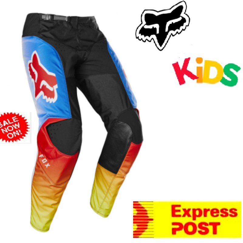 Fox MX 180 Fyce Youth Off Road Motocross Riding Pants MX Dirt bike Kids blue red