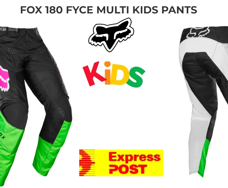 Fox MX 180 Fyce Multi Youth Off Road Motocross Riding Pants MX Dirt bike Kids Green