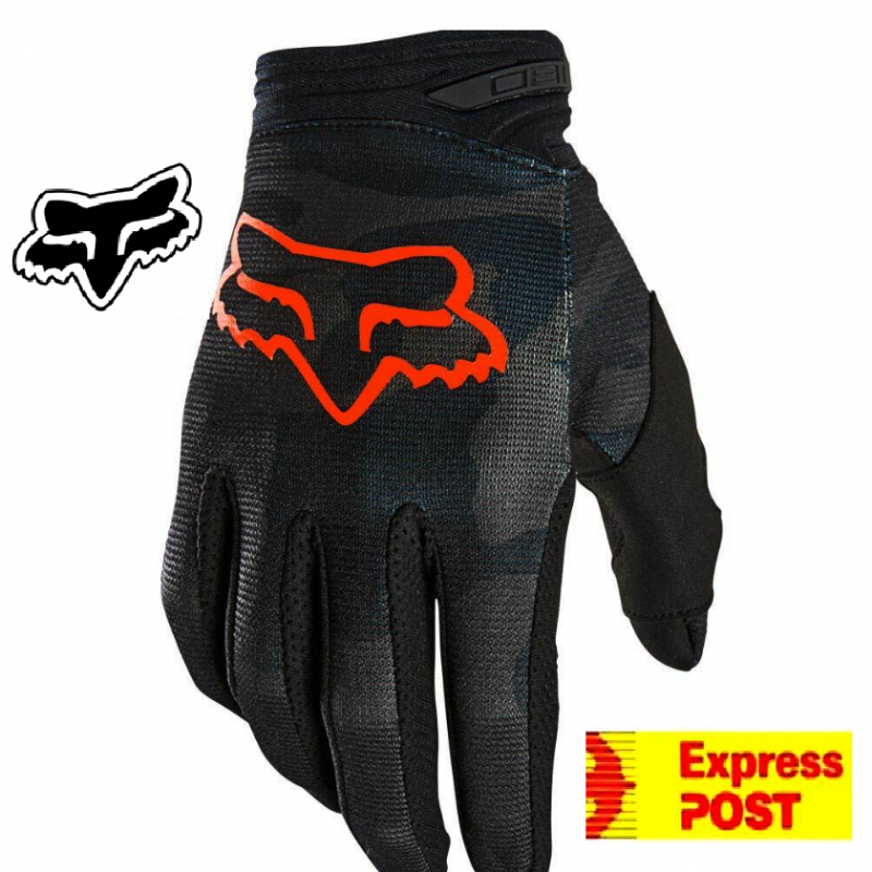 Fox Racing Trev Motocross Dirt Bike Gloves camo black/orange MX