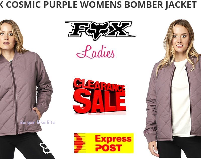 CLEARANCE! Fox Female Bomber Cosmic Quilted Jacket rrp$149 Womens Winter Casual Jacket