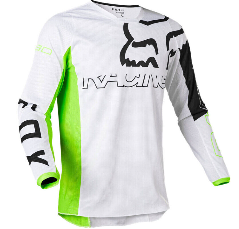Fox 180 Skew FLO Yellow Kids Motocross Jersey YXL