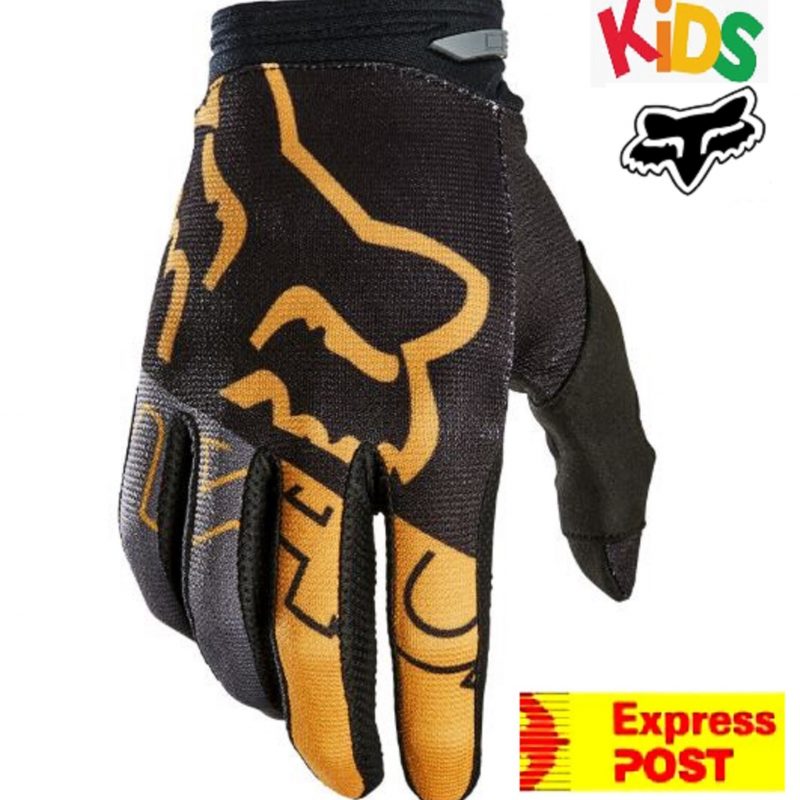 FOX Skew Youth Motocross gloves black/gold Kids Youth Motorcross BMX dirt bike MX