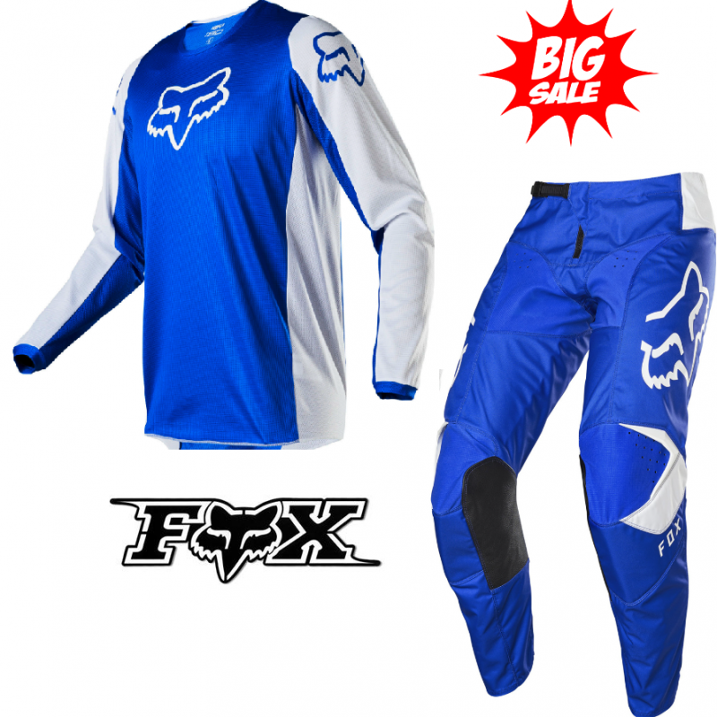 Fox 180 Motocross Pants & Jersey Set #38  Dirt Bike MX Off Road Yamaha blue