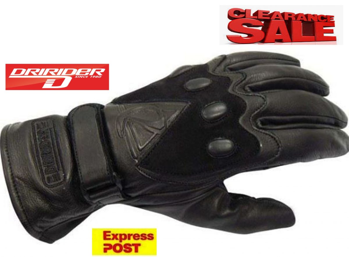 CLEARANCE! Dririder Dakota Motorcycle Gloves XS All Seasons Cruiser Gloves