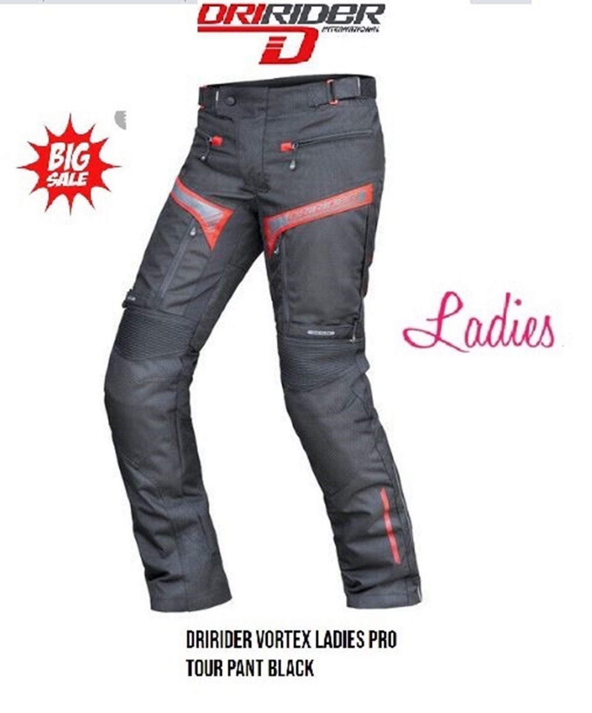 DriRider Vortex Pro Tour Womens Road Adventure Riding Pants Female rrp $359!