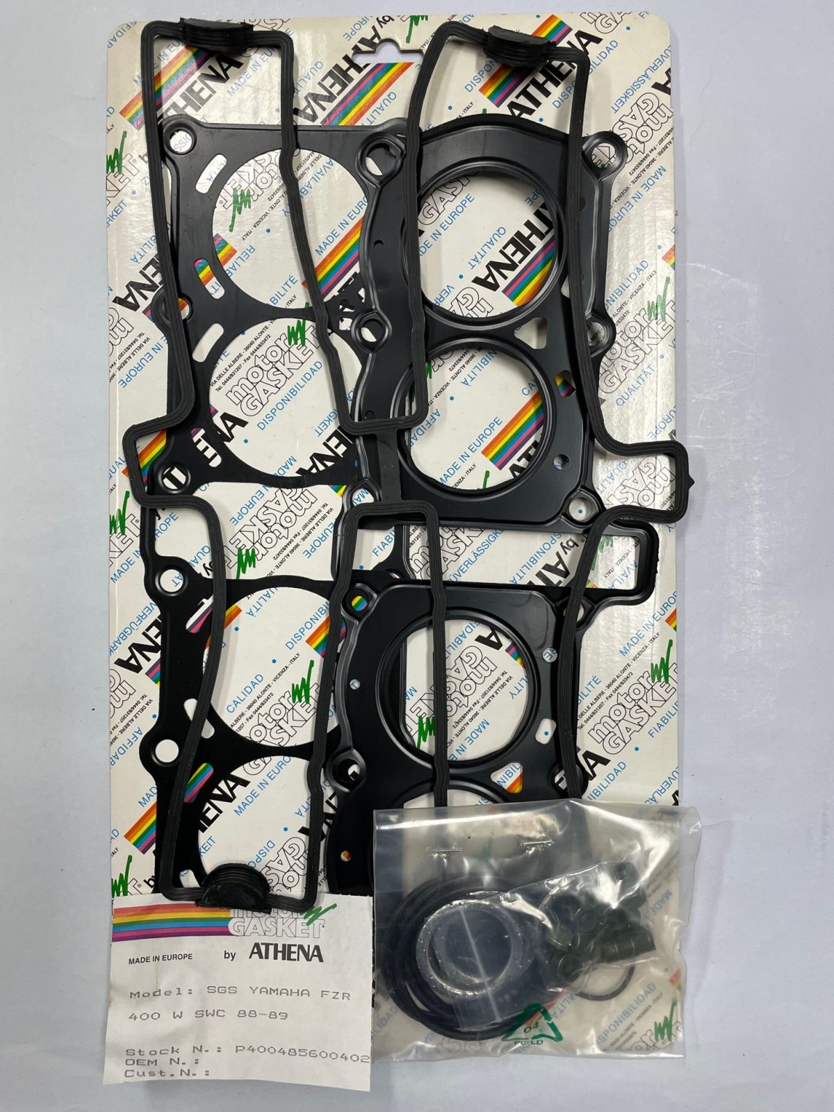 ATHENA Yamaha FZR400 88/89 top end gasket set NEW P400485600402 engine gasket BK
