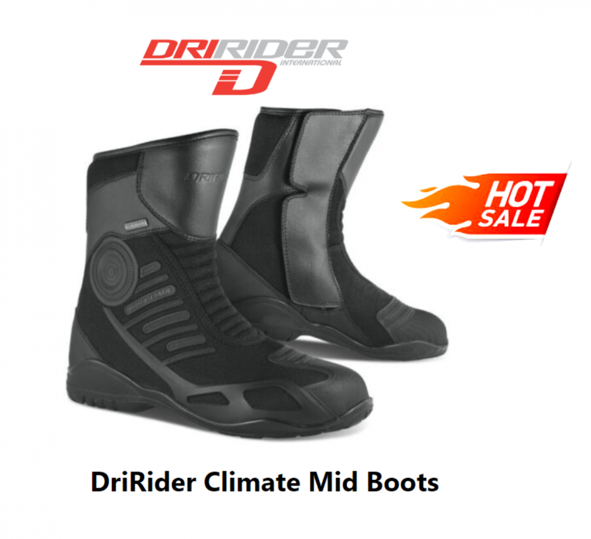DRIRIDER CLIMATE MID motorcycle boots Waterproof Motorbike Mens Female Women