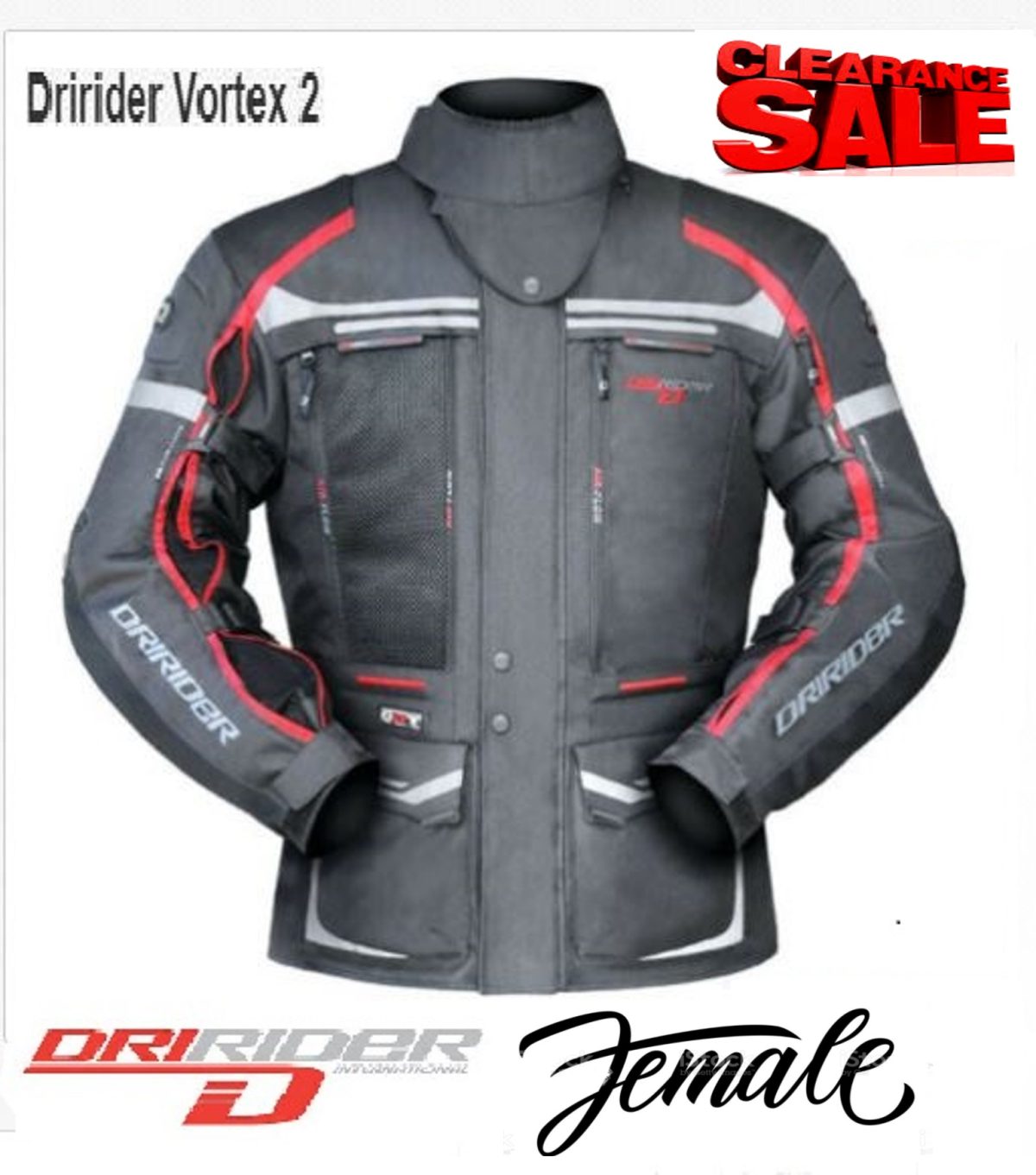 CLEARANCE!! Dririder VORTEX 2 Female Motorcycle Adventure Jacket #20 Ladies Womens rrp$499