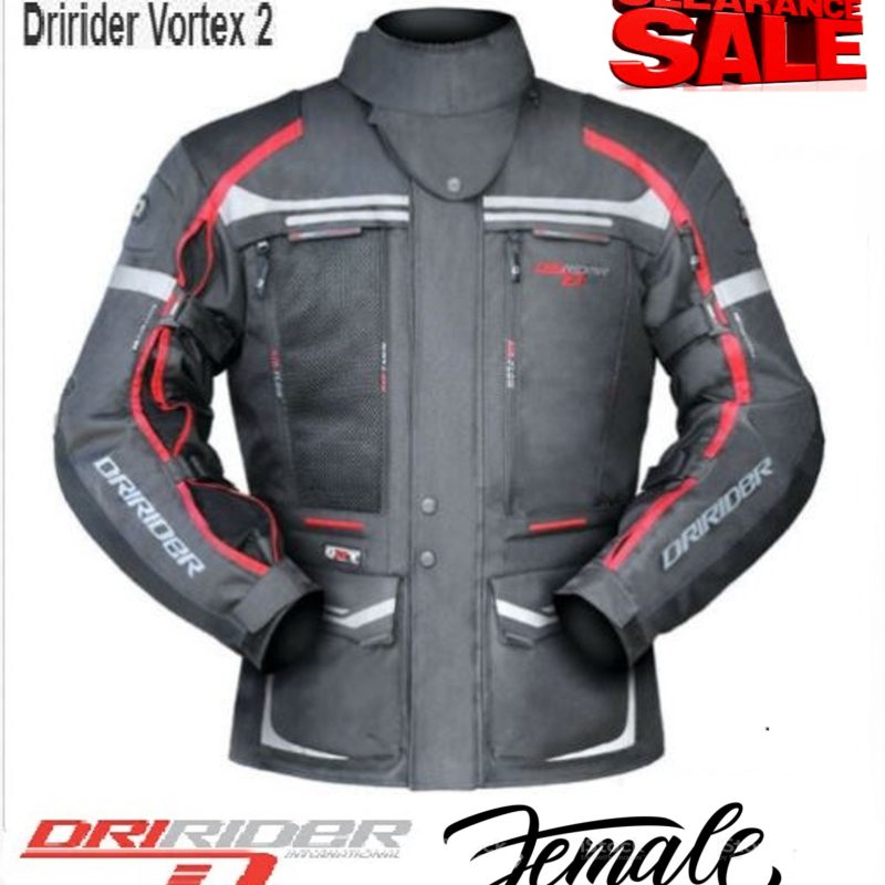 CLEARANCE!! Dririder VORTEX 2 Female Motorcycle Adventure Jacket #20 Ladies Womens rrp$499