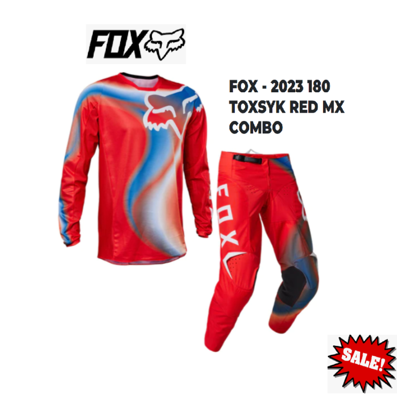 FOX 180 TOXSYK Off Road Motocross MX Dirt Bike Pants & Jersey 32/M Red