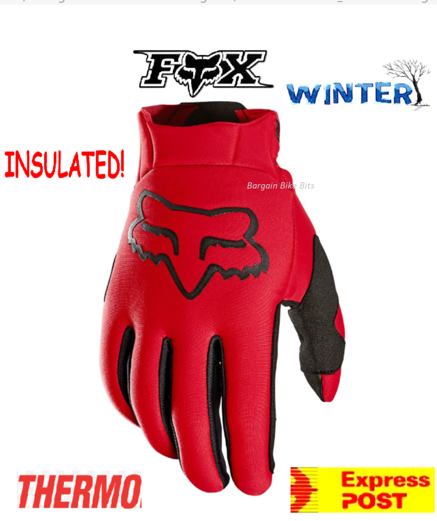 Fox Legion Thermo Dirt Bike Motocross Gloves WINTER Insulated Flo Red MX  Large - Bargain Bike Bits