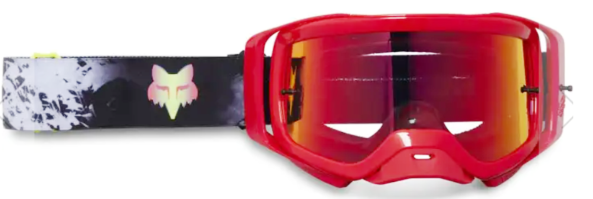 Fox AIRSPACE DKAY Off Road Dirt Bike Goggles Mirror lens & FREE clear lens RED MX