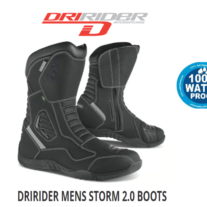 DRIRIDER STORM 2.0 motorcycle boots Mens Waterproof Motorbike Road