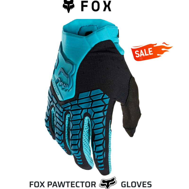 FOX PAWTECTOR Off Road Dirt Bike MX Gloves LARGE Motocross ATV (Teal)