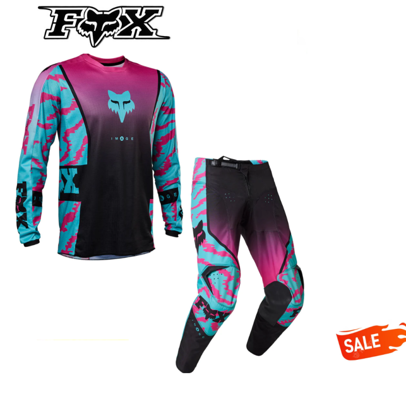 FOX NUKLR Motocross MX Dirt Bike Pants & Jersey 32/M  Teal