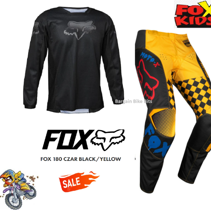 CLEARANCE! Fox PeeWee Dirt Bike Pants #5/ KM Yellow/Black & Fox KM Black Jersey MX BMX Little size!