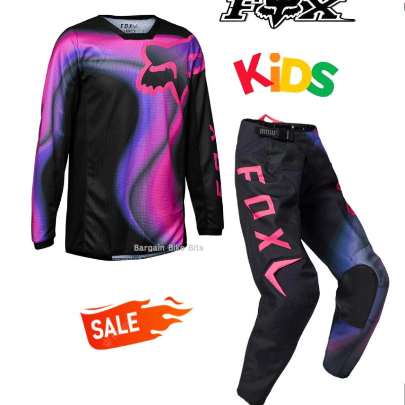 FOX TOXSYK Girls Kids Youth MX Dirt Bike Pants & Jersey Pink