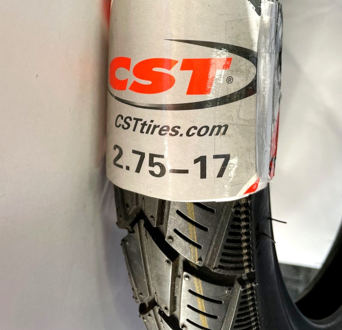 CST Brand FRONT Motorcycle Tyre suits many motorcycles with 17" diameter wheel, including CT110 & CT90
