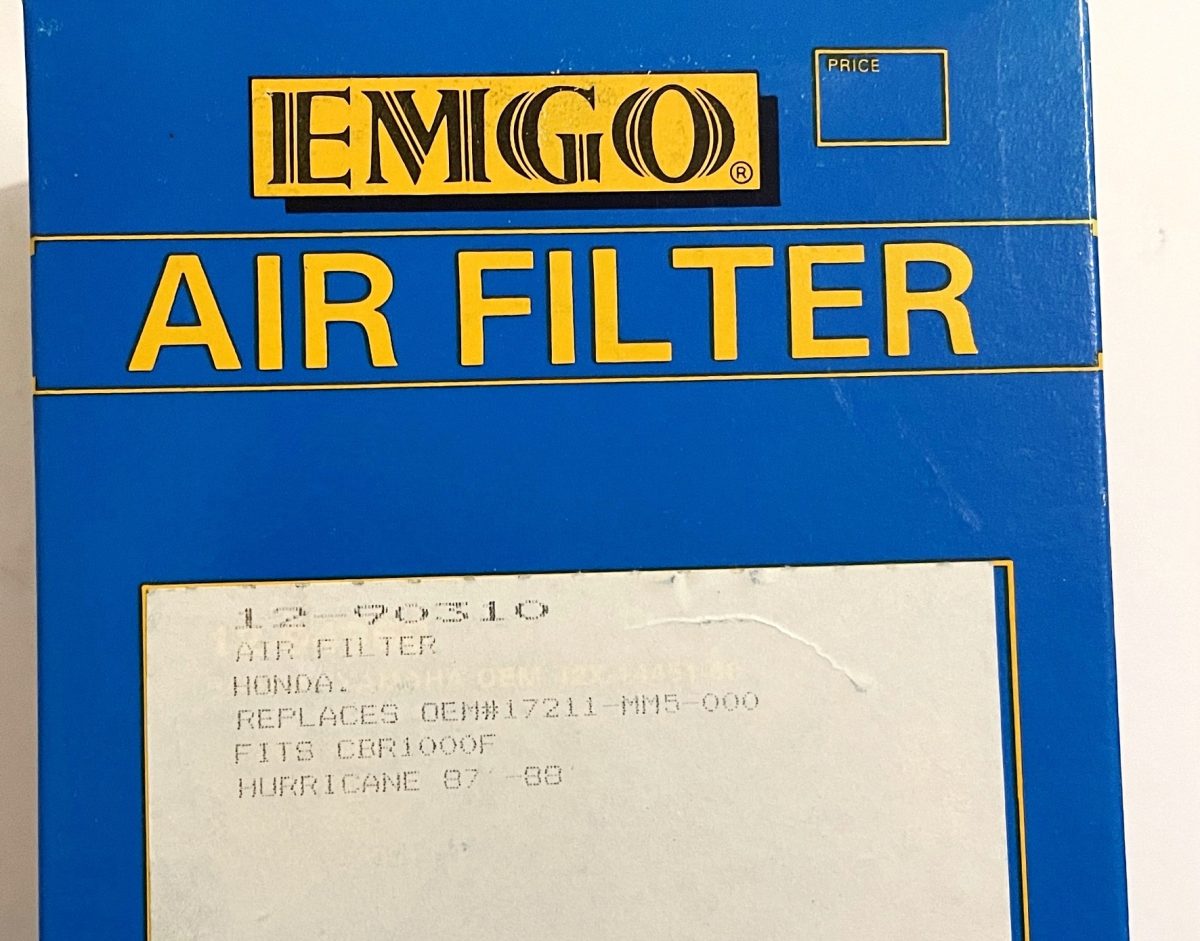 EMGO Honda CBR1000F Air Filter Element 1987/88 nos OEM#17211-MM5-000