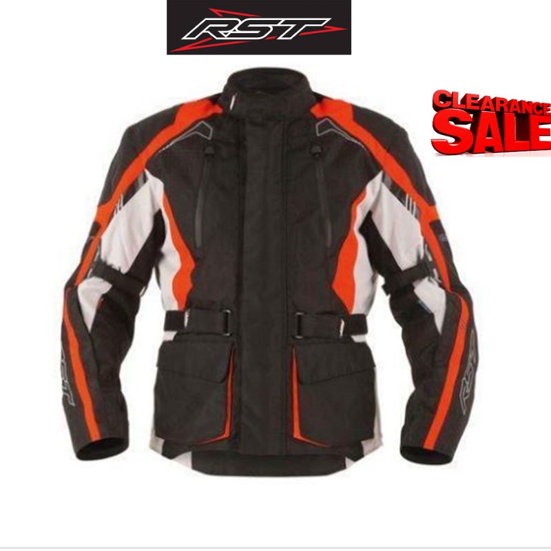 CLEARANCE! RST Rally M Motorcycle Jacket Small Black/Red Mens Adventure Motorbike rrp $289