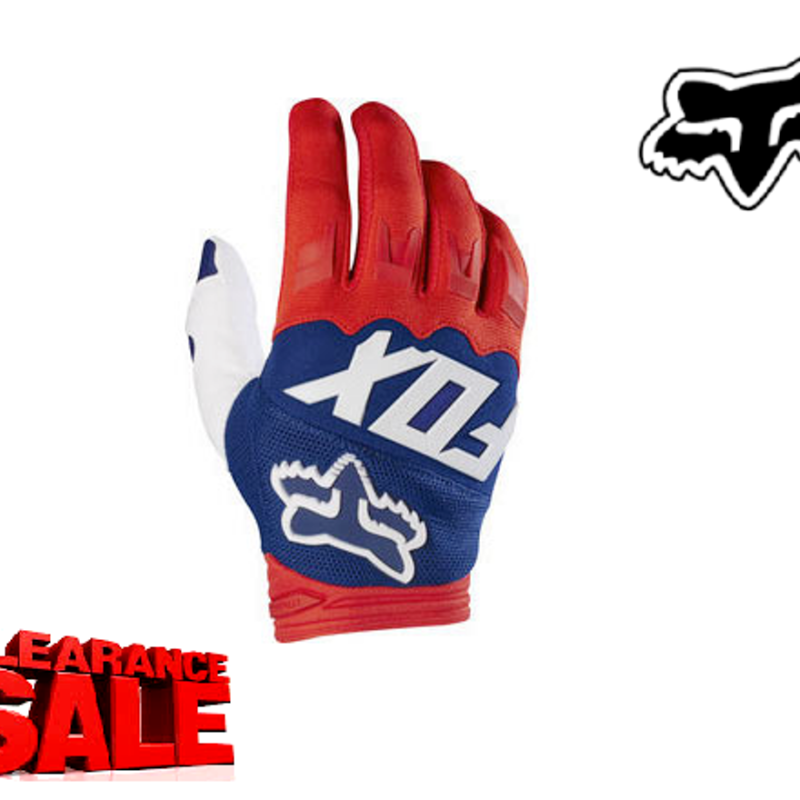 CLEARANCE! Fox Dirtpaw Motocross gloves (red/blue) 2XL Dirt bike Off Road MX
