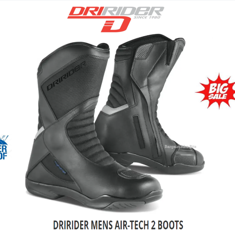 Dririder AIR-TECH 2 motorcycle boots waterproof Motorbike Mens Road Boots