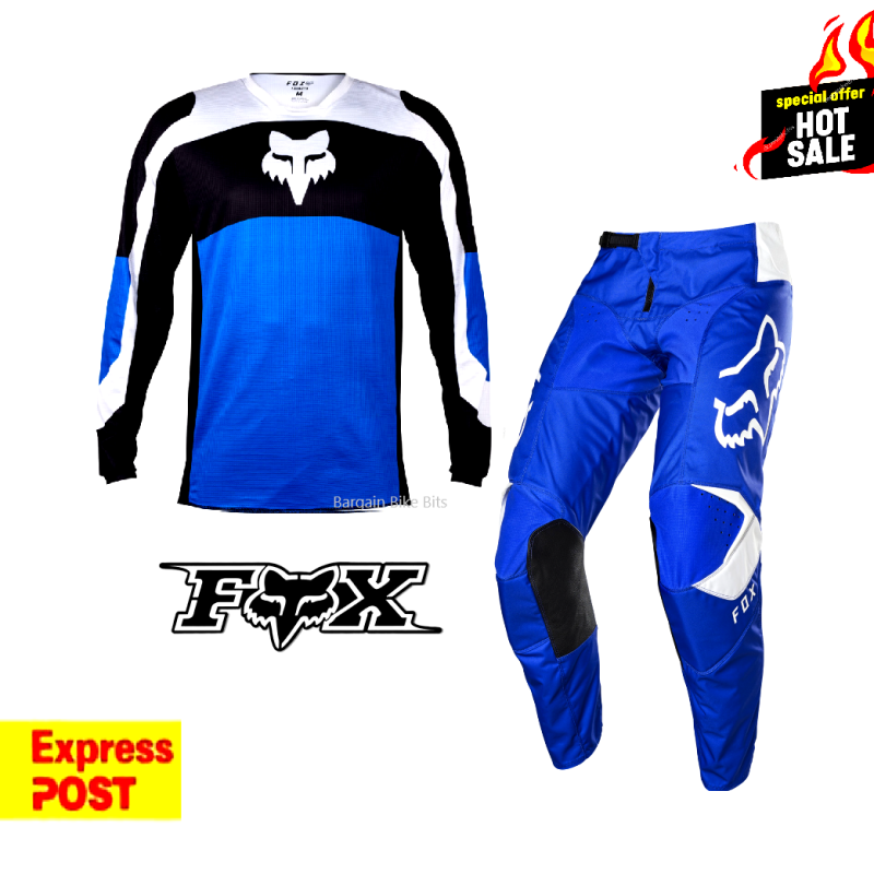 Fox 180 Motocross Pants & Jersey Set Yamaha blue Dirt Bike MX Off Road