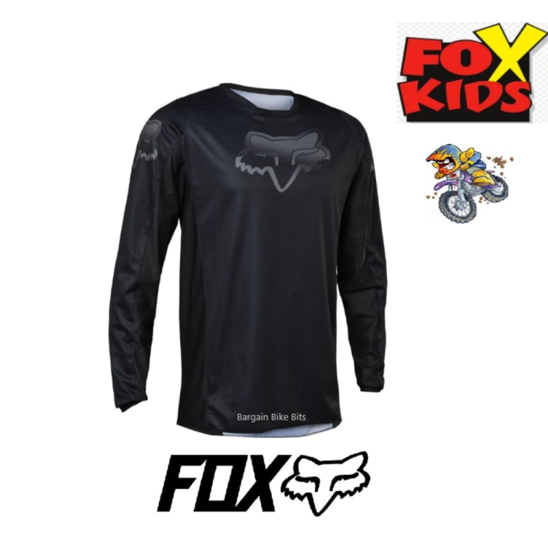 FOX Blackout Youth Dirt bike jersey black Kids MX motocross BMX