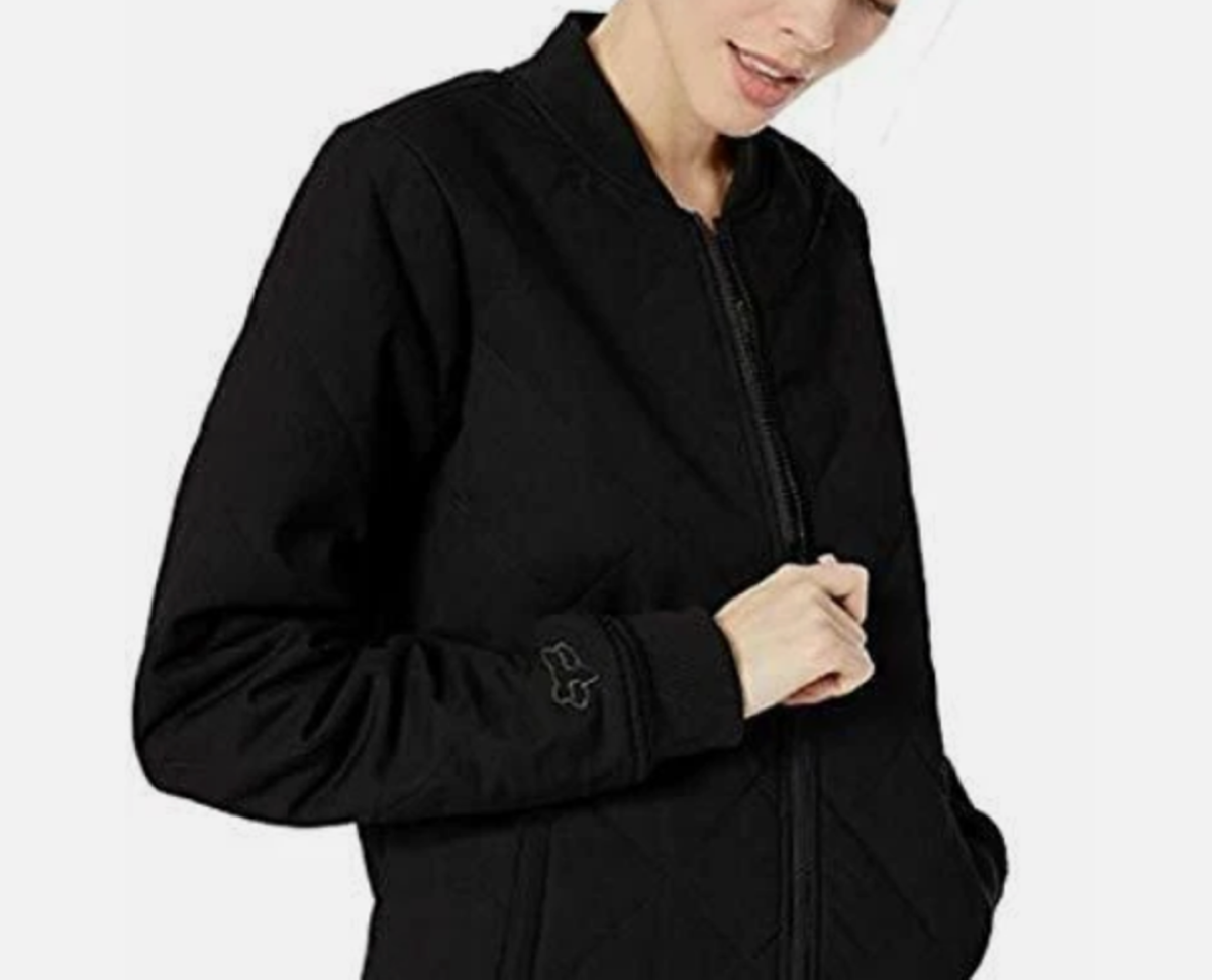 CLEARANCE! Fox Female Bomber Cosmic Quilted Jacket BLACK rrp$149 Womens Winter Casual Jacket