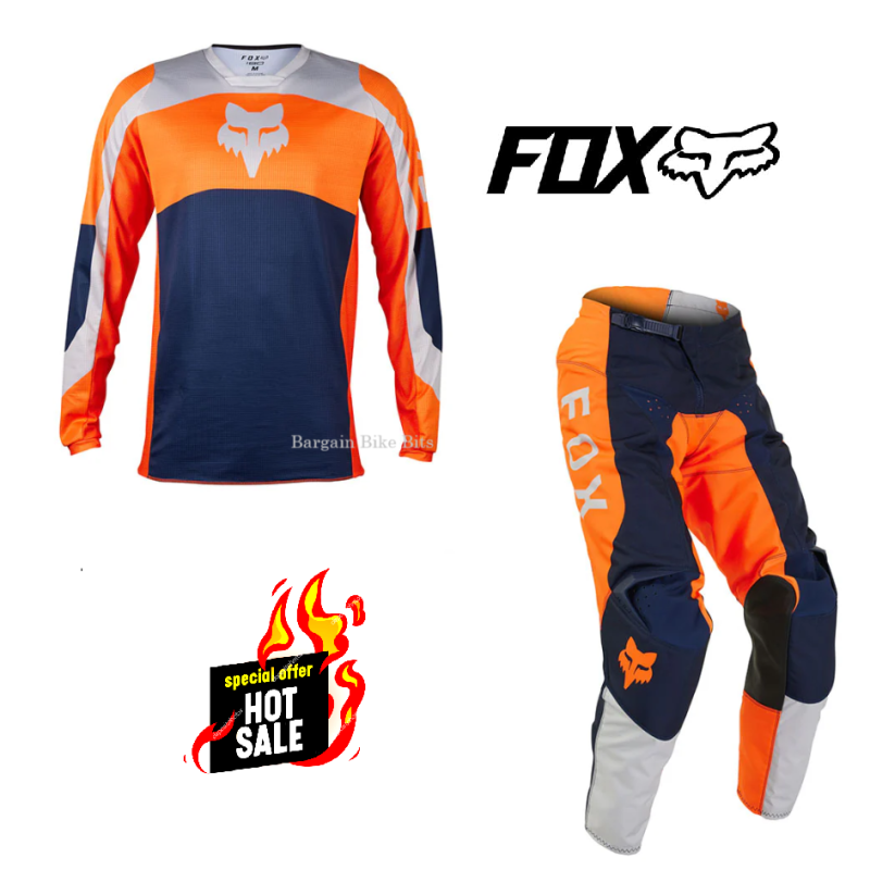 Fox 180 Nitro Motocross Pants & Jersey Set KTM Orange Dirt Bike MX Off Road