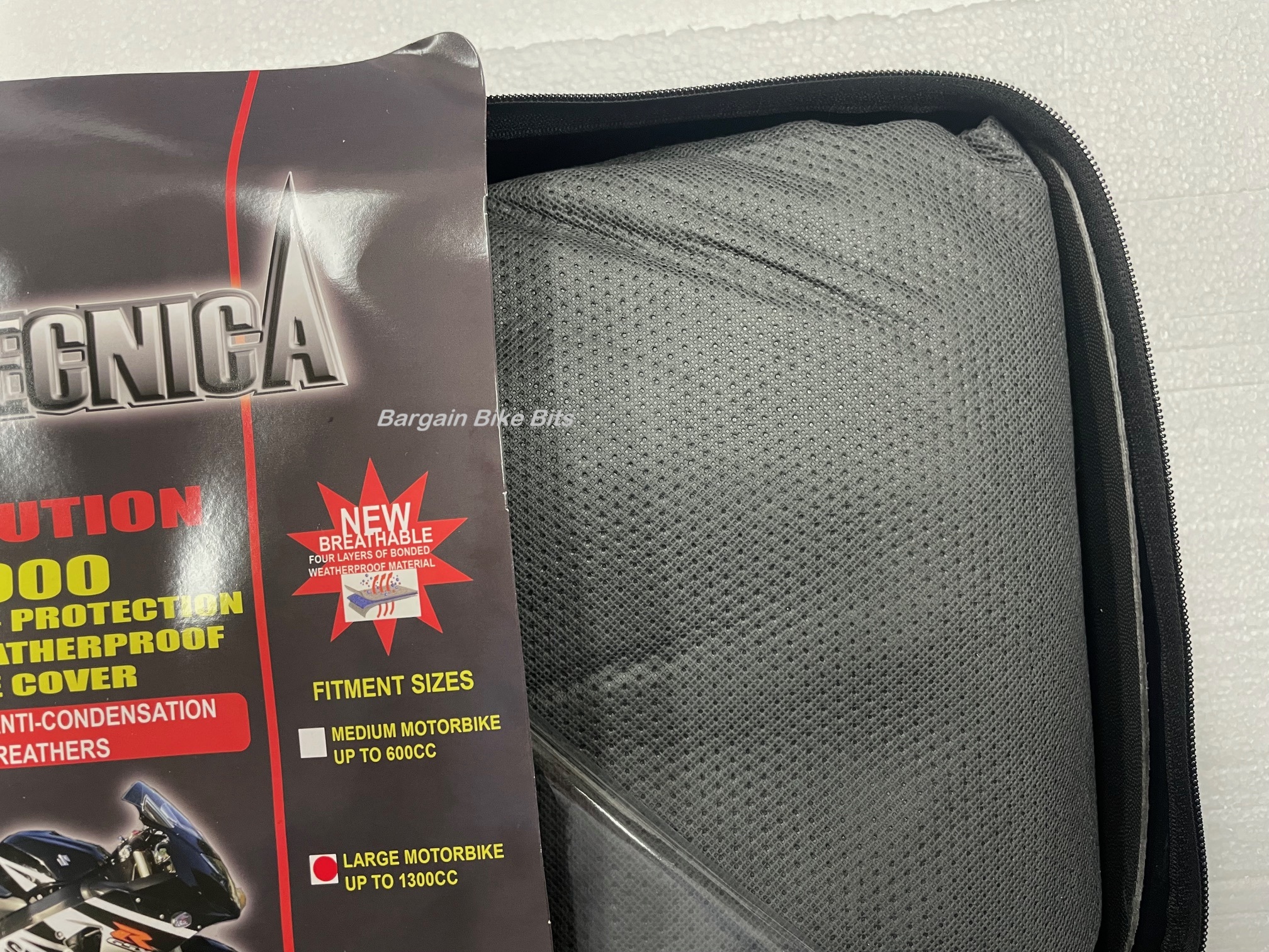 AUTOTECNICA Evolution 3000 Weatherproof Bike Cover LARGE up to 1300cc