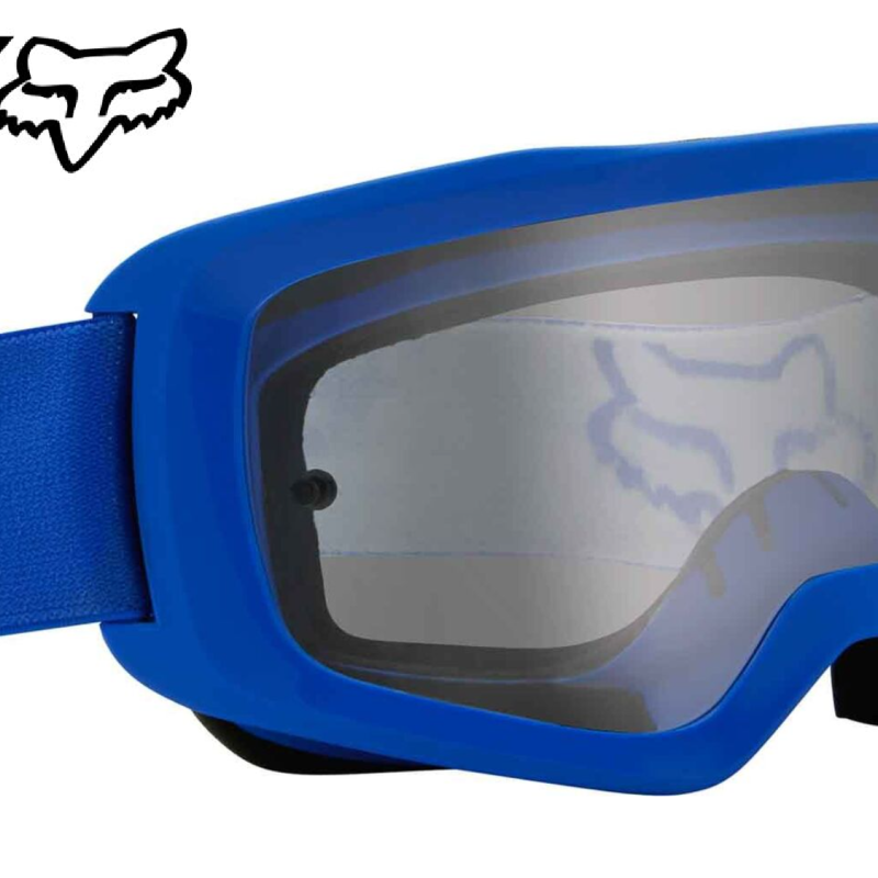 Fox MX Motocross Dirt Bike Goggles with clear lens Blue Mens Off Road Motorcross)