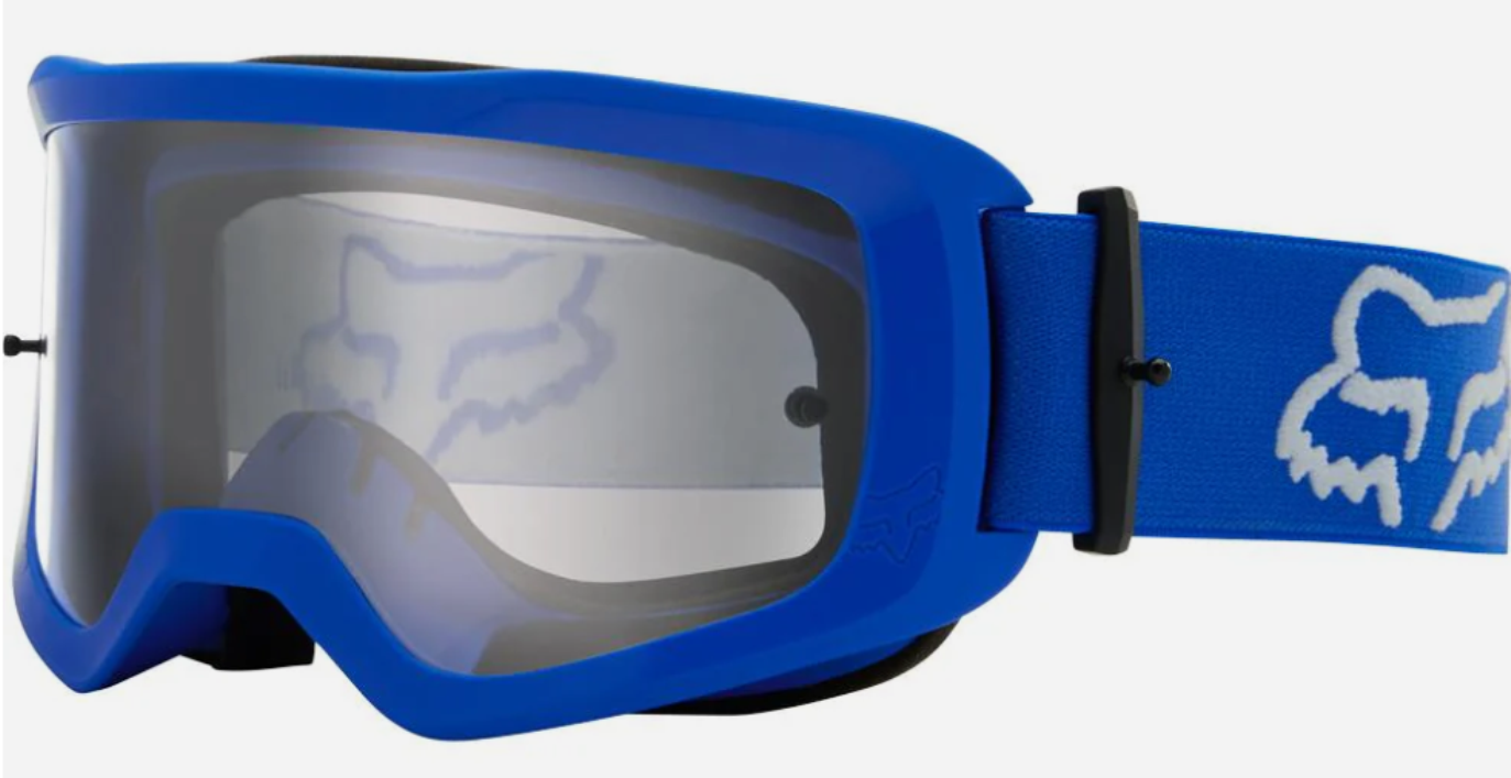 Fox MX Motocross Dirt Bike Goggles with clear lens Blue Mens Off Road Motorcross)