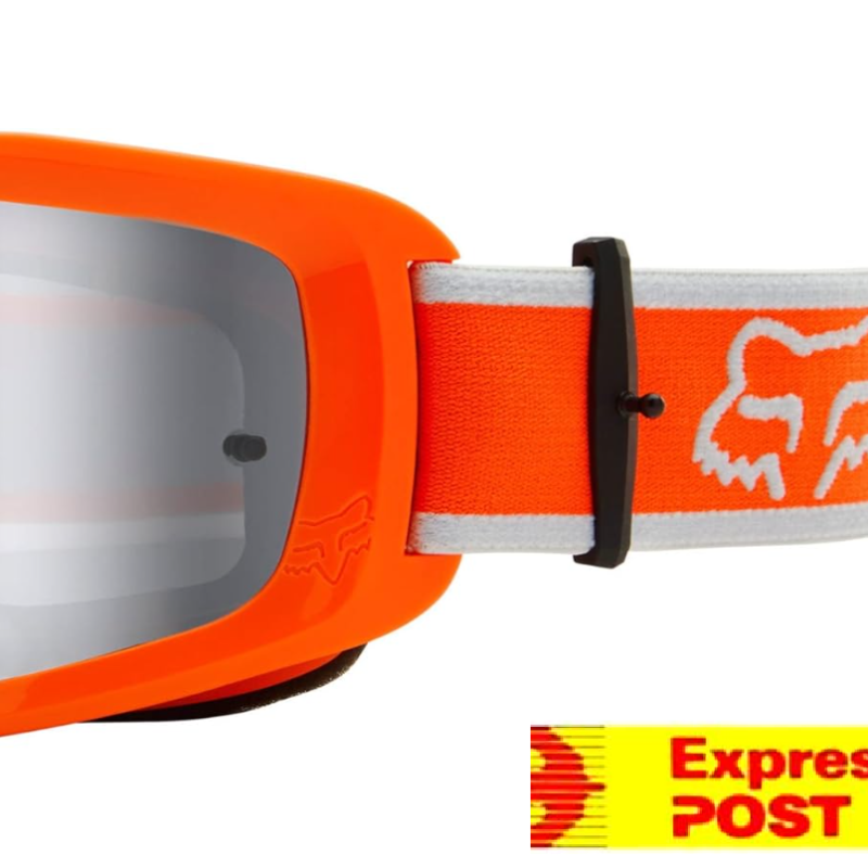 Fox MX Motocross Dirt Bike Goggles with lightly tinted lens Orange Mens Off Road Motorcross)