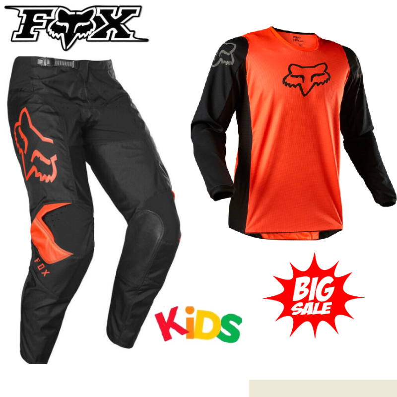 Fox Youth Kids motocross pants & jersey combo #22/YS MX Dirt Bike KTM Orange