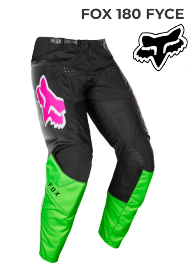 Fox Youth Motocross pants & jersey Set Green/black Kids MX Dirt bike #28/YXL Pants & YM Jersey