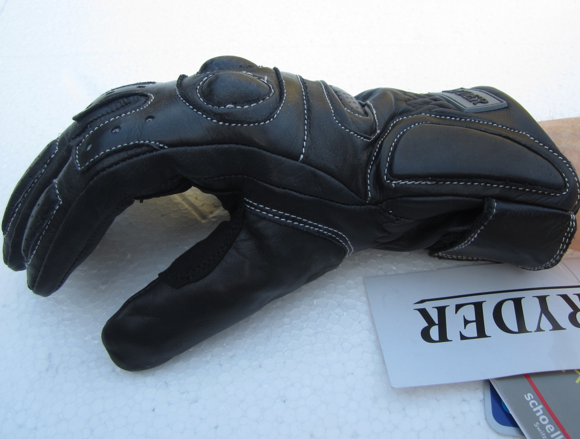 CLEARANCE! Ryder Motorcycle Leather Road Gloves Large