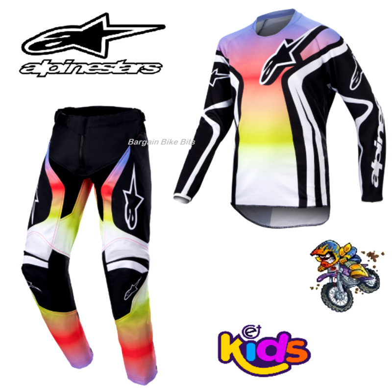 ALPINESTARS Multi Youth Dirt Bike pants & jersey set Kids BMX MX Motocross