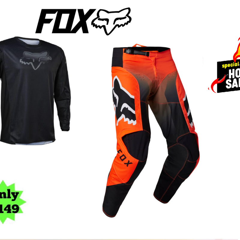 FOX LEED Motocross MX Dirt Bike Pants & Jersey 32/M KTM orange