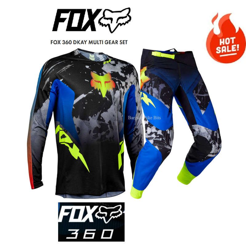 Fox 360 DKAY Motocross Pants & Jersey set #32/M Off Road MX Dirt Bike (multi)